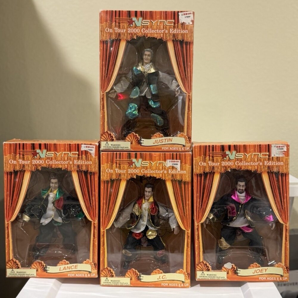 NSYNC On Tour 2000 Collector’s Edition Marionette Porcelian Figure Set of 4 RARE